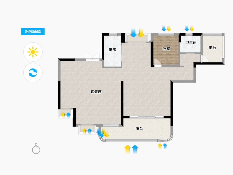 广东省-惠州市-中海龙湖臻如府-131.00-户型库-采光通风