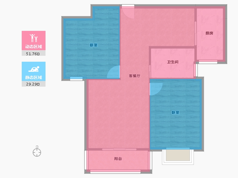 上海-上海市-同济绿园-74.00-户型库-动静分区