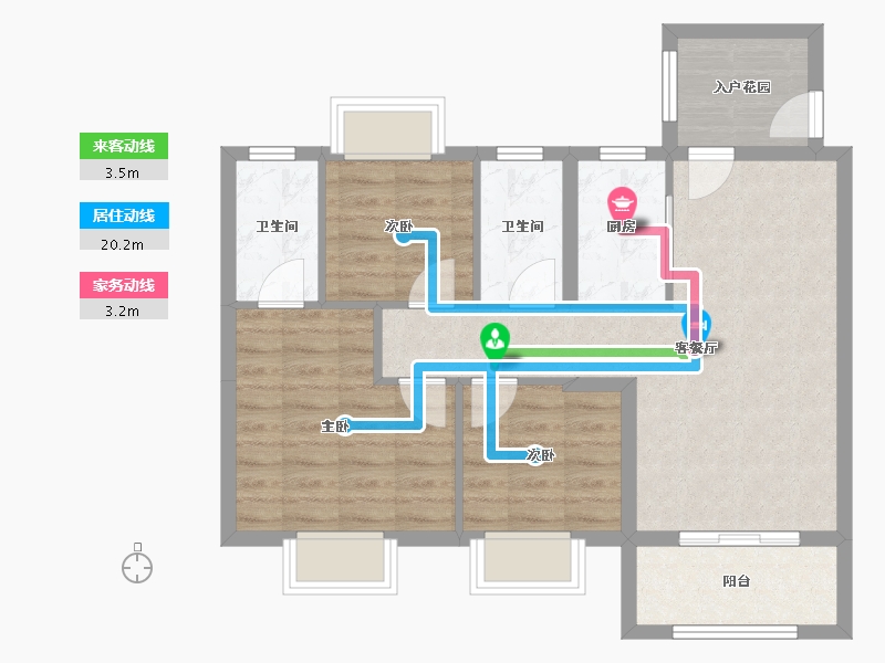 广东省-珠海市-实地紫藤公馆-71.97-户型库-动静线