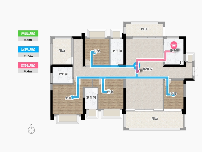 广东省-惠州市-鑫洲湖心岛1号-138.44-户型库-动静线