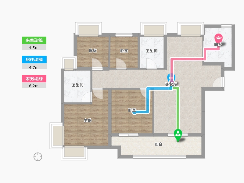 福建省-厦门市-中粮云玺壹号-90.40-户型库-动静线