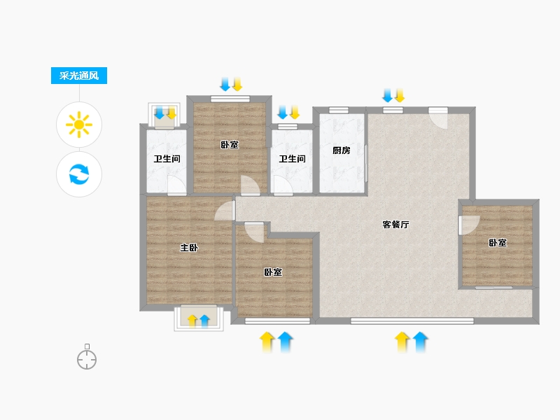 福建省-厦门市-联发保利臻樾-111.20-户型库-采光通风