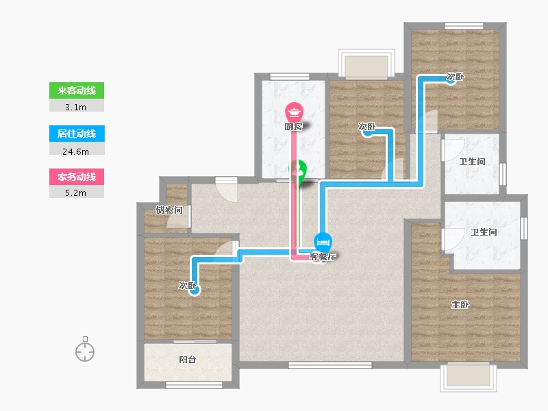 福建省-厦门市-湿地公园TOD·璞瑞-114.40-户型库-动静线