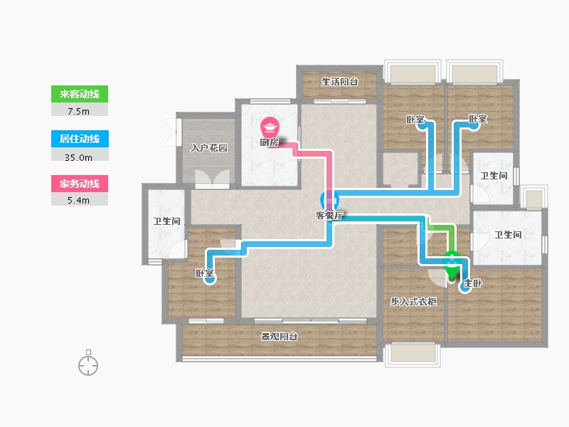 广东省-东莞市-华侨城天鹅堡-157.52-户型库-动静线