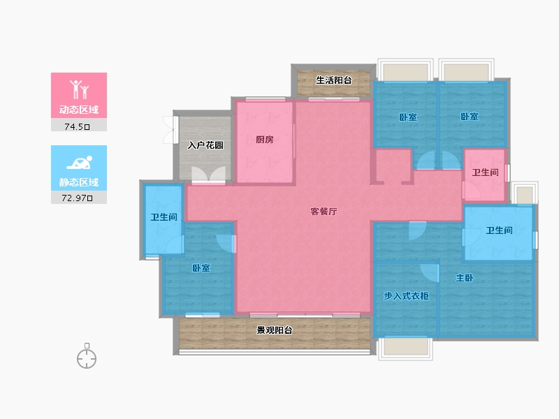 广东省-东莞市-华侨城天鹅堡-157.52-户型库-动静分区