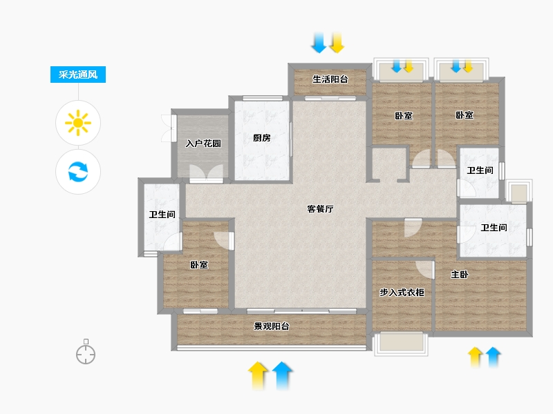 广东省-东莞市-华侨城天鹅堡-157.52-户型库-采光通风