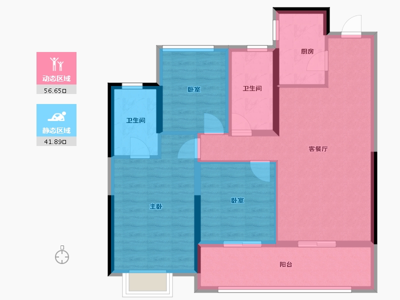 安徽省-合肥市-招商雍润府-88.00-户型库-动静分区