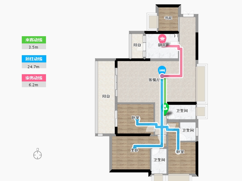 广东省-惠州市-新世界天澜-101.54-户型库-动静线