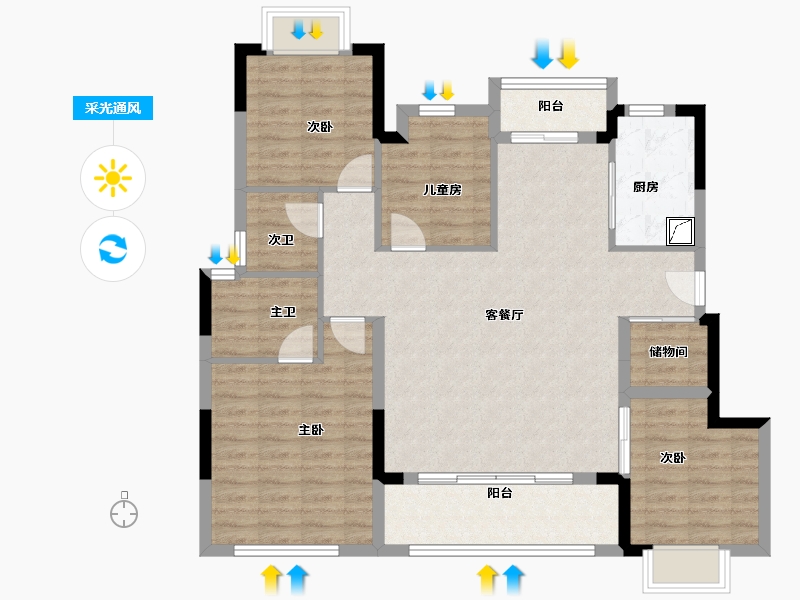 福建省-莆田市-建发文著-104.01-户型库-采光通风