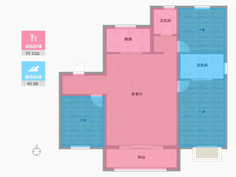 河北省-衡水市-君悦华府-86.30-户型库-动静分区