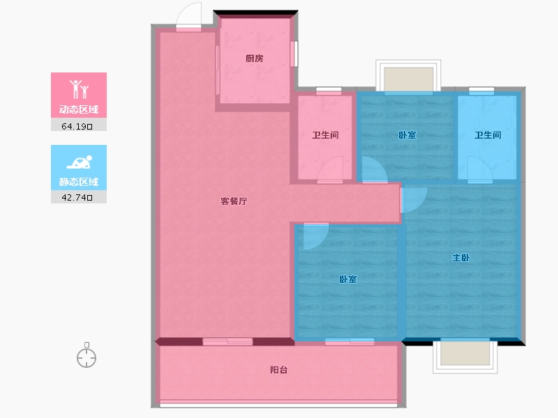 安徽省-合肥市-皖投云锦台-96.00-户型库-动静分区