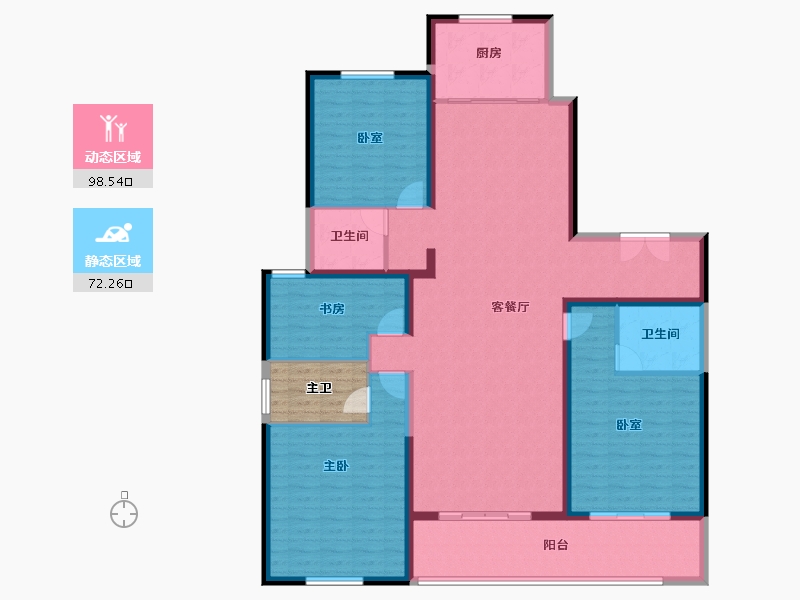 江苏省-苏州市-湖畔·阅云-161.13-户型库-动静分区