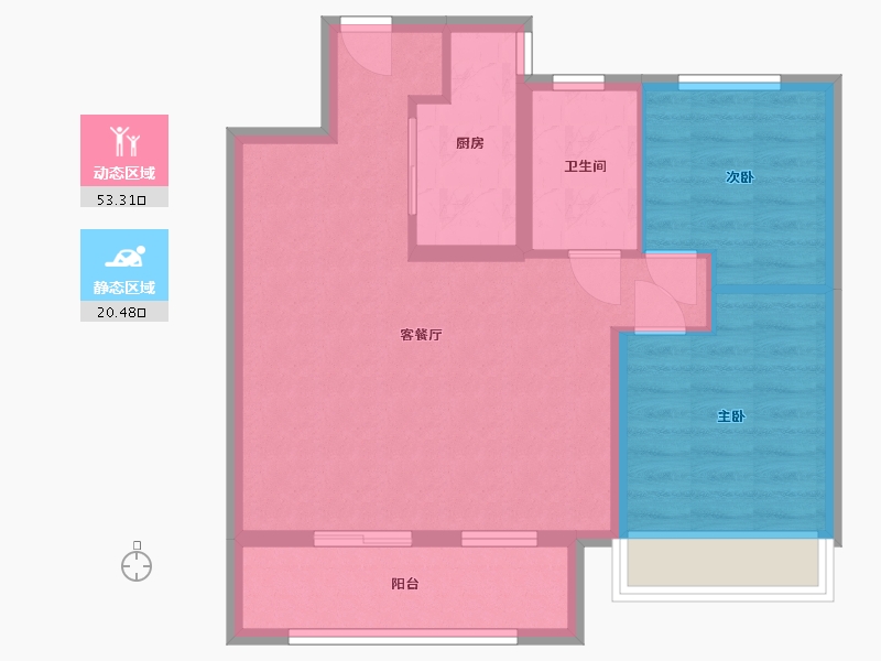 甘肃省-兰州市-绿地智慧金融城云居阁-80.00-户型库-动静分区