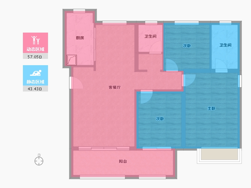 山东省-济南市-远洋湖印都会-90.00-户型库-动静分区