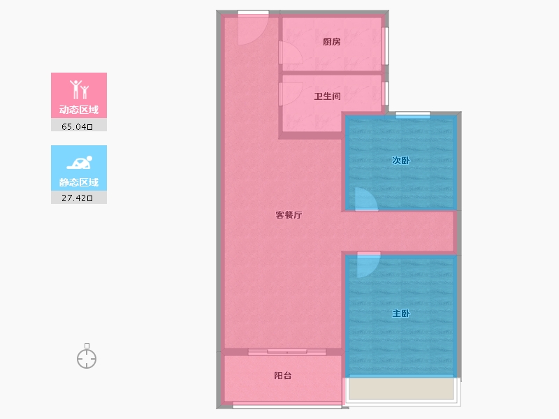 山东省-菏泽市-中达宜居锦苑-83.20-户型库-动静分区