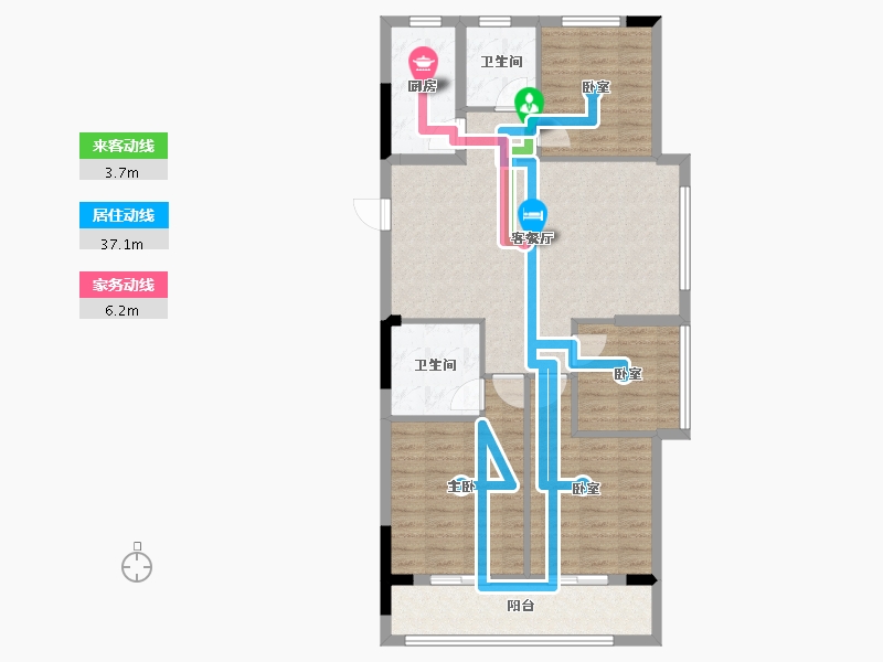 浙江省-杭州市-杭房·启润学府-97.02-户型库-动静线