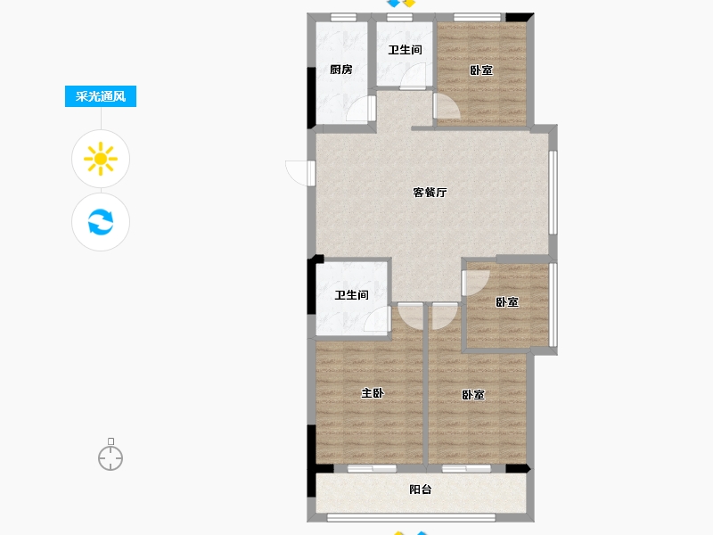 浙江省-杭州市-杭房·启润学府-97.02-户型库-采光通风