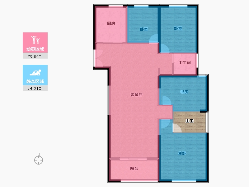 江苏省-苏州市-湖畔·阅云-121.04-户型库-动静分区