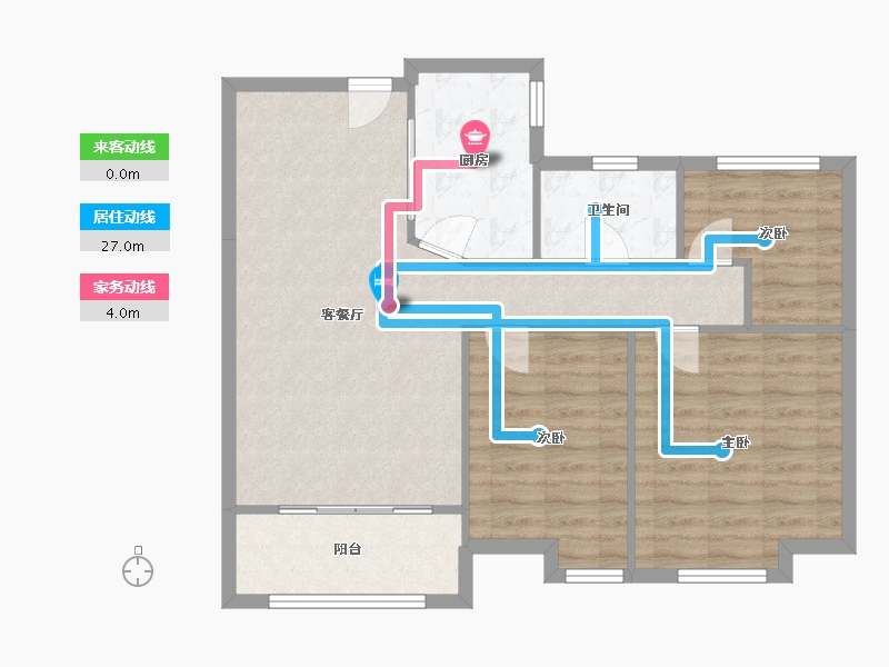 江苏省-常州市-世茂·香槟湖-88.69-户型库-动静线