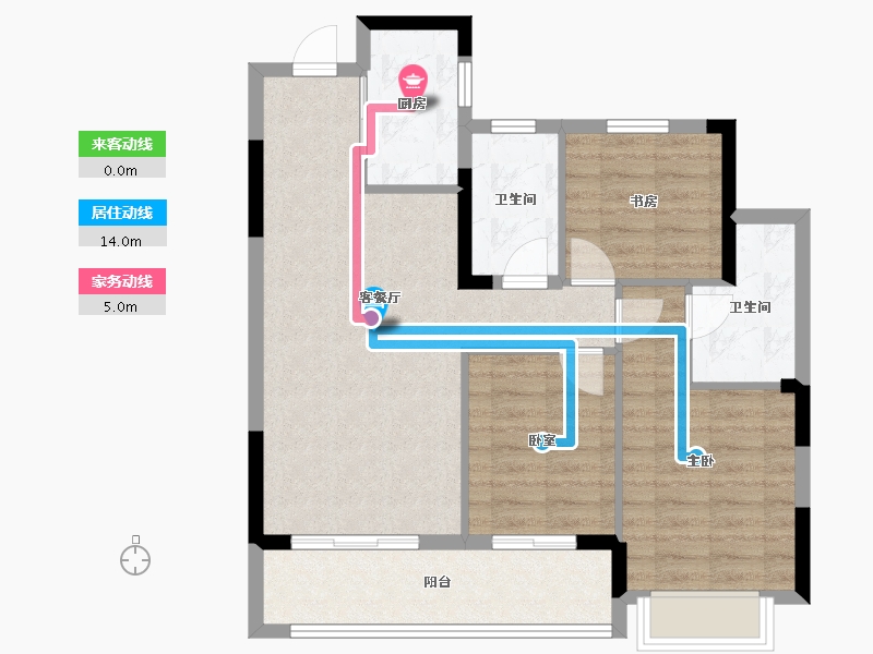 浙江省-杭州市-杭房·启润学府-80.00-户型库-动静线