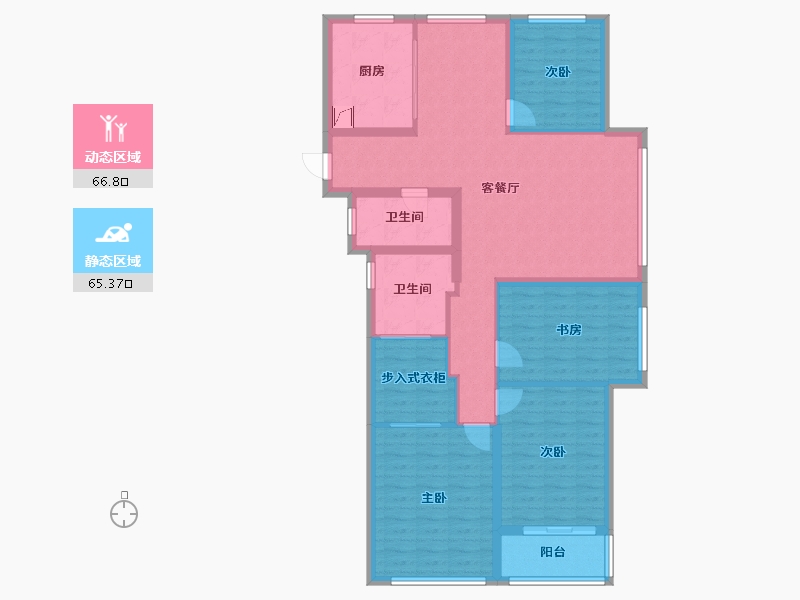 浙江省-杭州市-理想臻品-130.90-户型库-动静分区