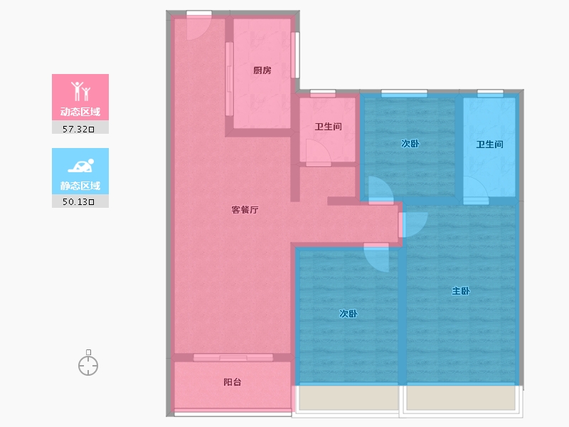 山东省-菏泽市-中达宜居锦苑-95.21-户型库-动静分区