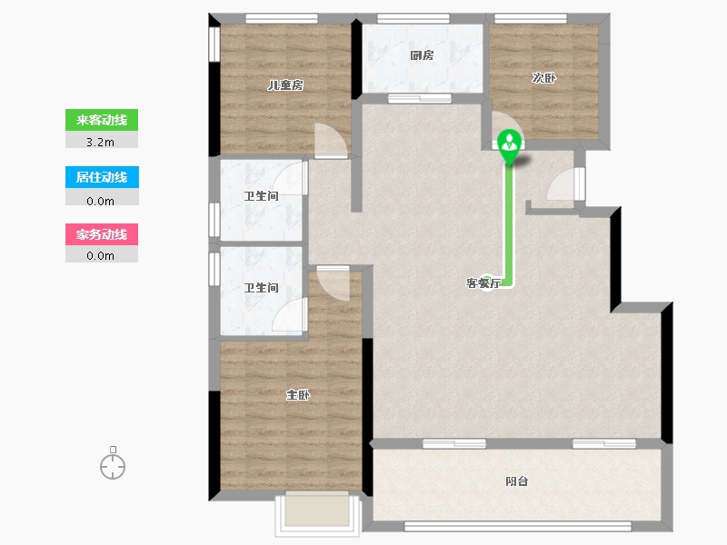 安徽省-合肥市-旭辉天阜玖江来-102.85-户型库-动静线