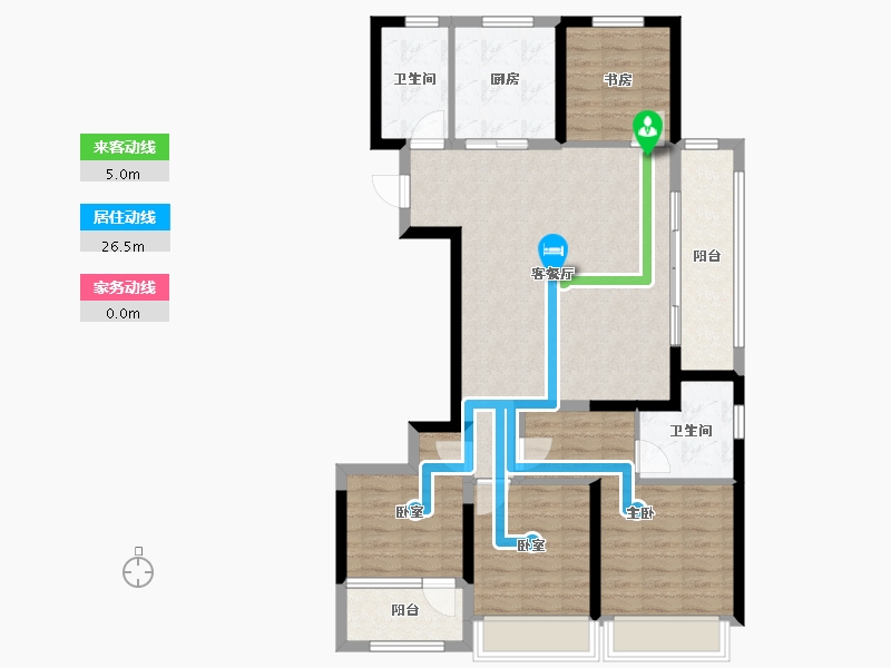 浙江省-杭州市-秦望府-99.05-户型库-动静线