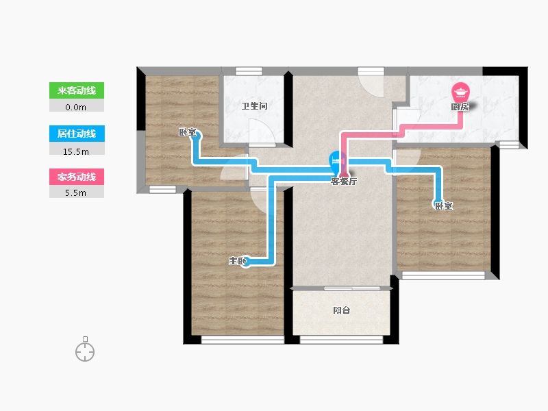 福建省-厦门市-国贸锦里原-67.20-户型库-动静线