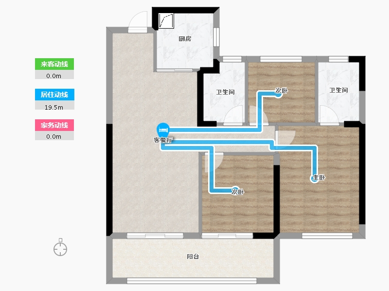 福建省-莆田市-保利联发玉湖和悦-86.40-户型库-动静线