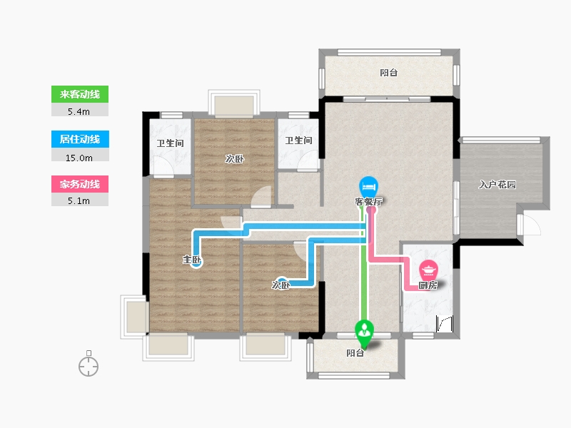 湖南省-郴州市-福城明珠-92.00-户型库-动静线