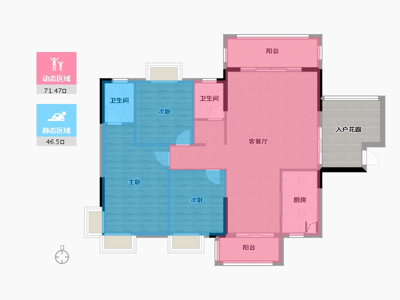 湖南省-郴州市-福城明珠-92.00-户型库-动静分区