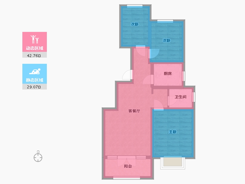 河北省-邯郸市-欣嘉嘉园-72.40-户型库-动静分区