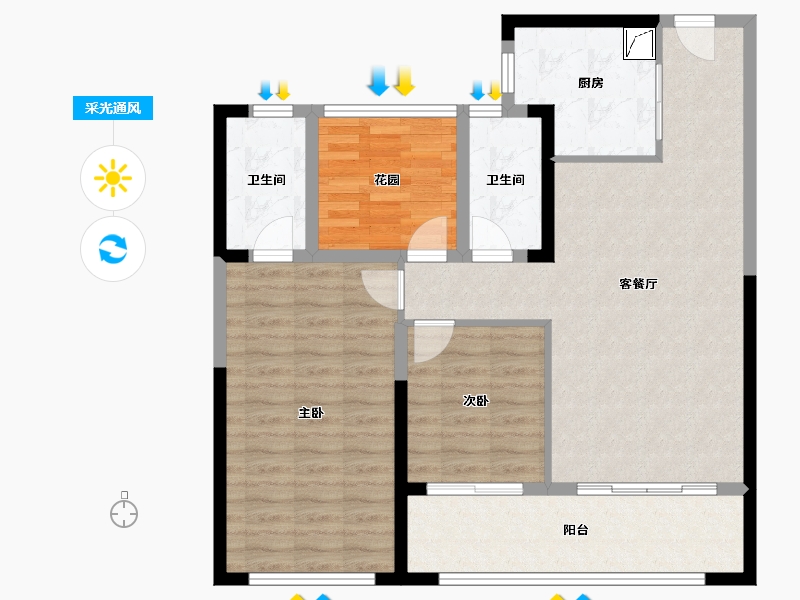 湖南省-长沙市-建工·象山国际-95.33-户型库-采光通风