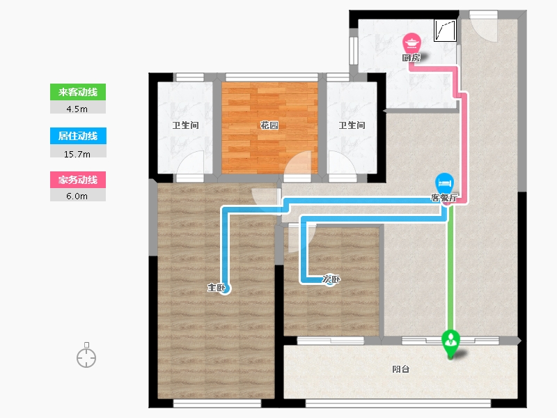 湖南省-长沙市-建工·象山国际-95.33-户型库-动静线