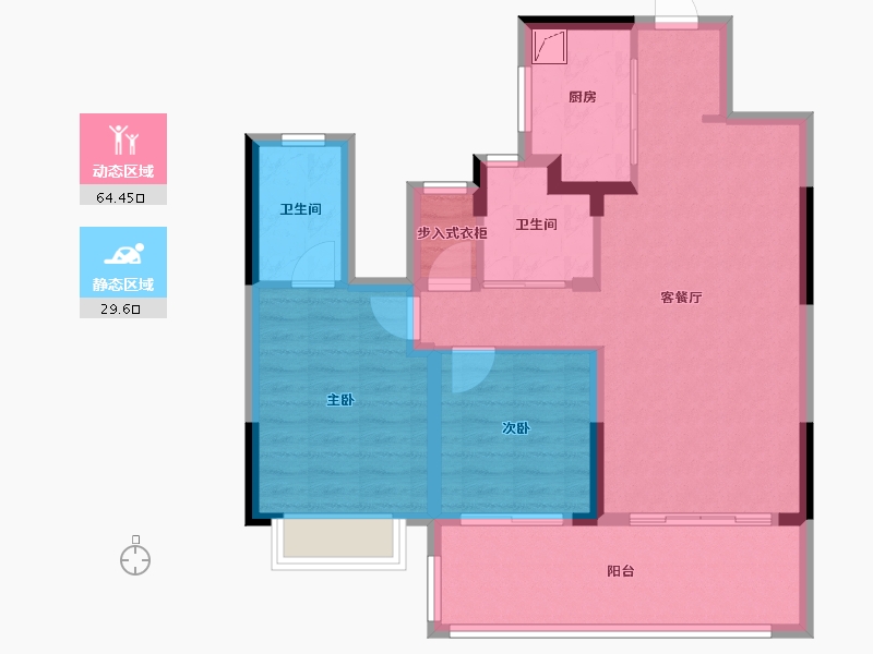 湖南省-长沙市-保利长交·锦上-84.00-户型库-动静分区