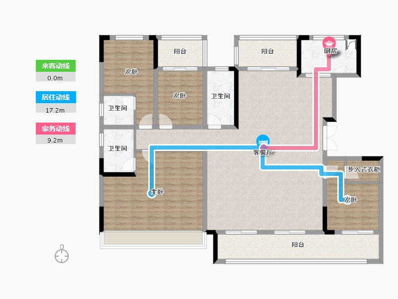 湖南省-长沙市-中建钰山湖-166.41-户型库-动静线