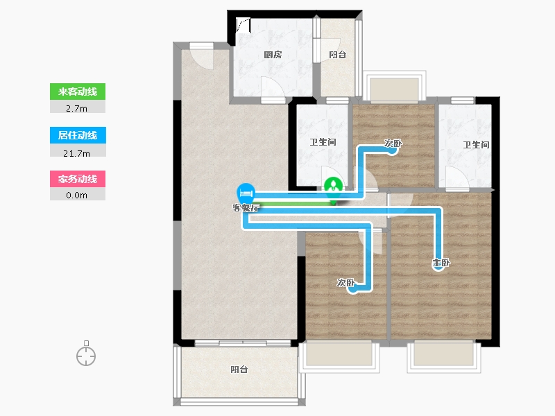 广西壮族自治区-百色市-恒大悦澜湾-93.00-户型库-动静线