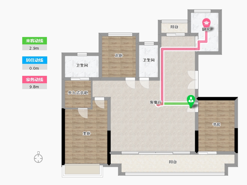 山东省-菏泽市-天润府-137.00-户型库-动静线