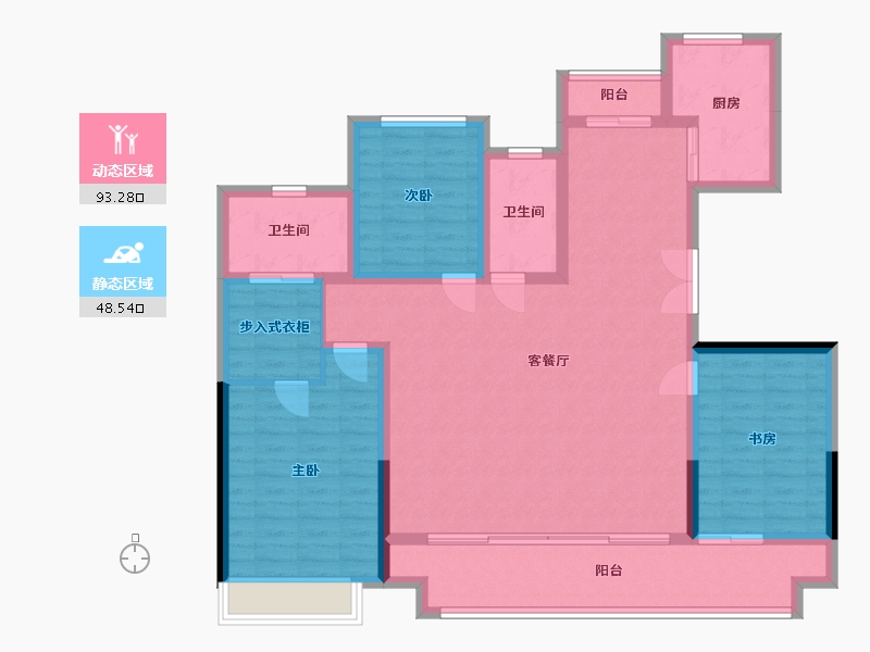 山东省-菏泽市-天润府-137.00-户型库-动静分区