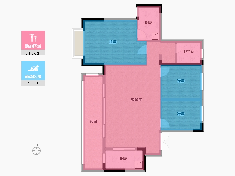 四川省-成都市-朗诗乐府-101.00-户型库-动静分区