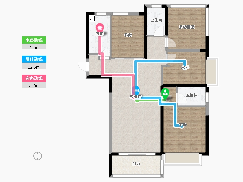 湖南省-长沙市-建工·象山国际-98.59-户型库-动静线