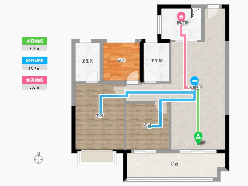 湖南省-长沙市-建工·象山国际-88.00-户型库-动静线