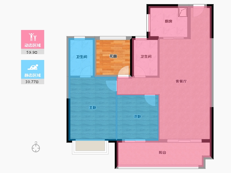 湖南省-长沙市-建工·象山国际-88.00-户型库-动静分区