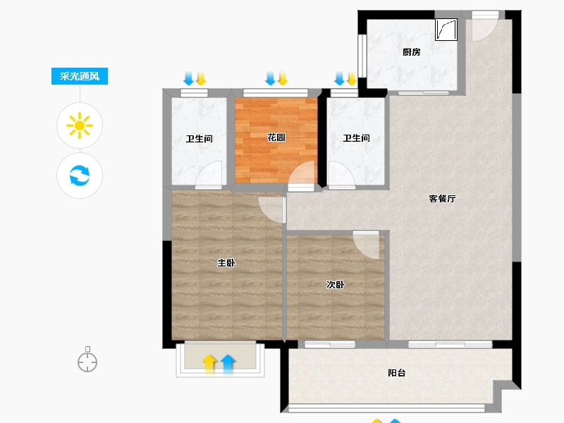 湖南省-长沙市-建工·象山国际-88.00-户型库-采光通风