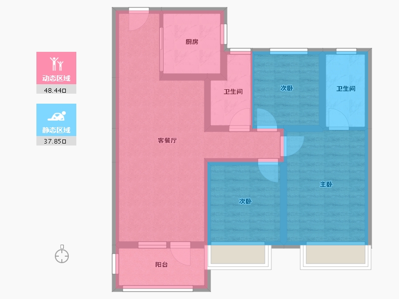 河北省-邢台市-保利云上-90.00-户型库-动静分区