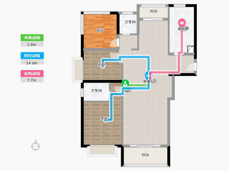 湖南省-长沙市-建工·象山国际-115.20-户型库-动静线