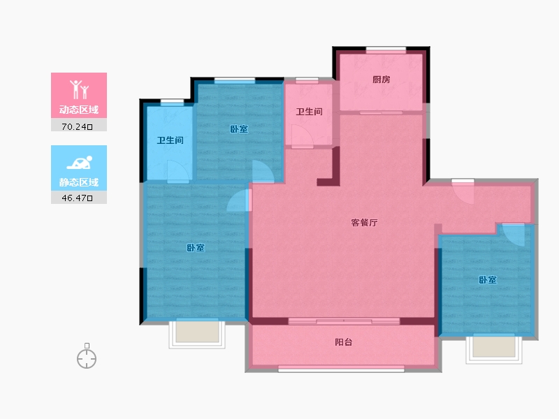 江苏省-徐州市-上东区-105.88-户型库-动静分区