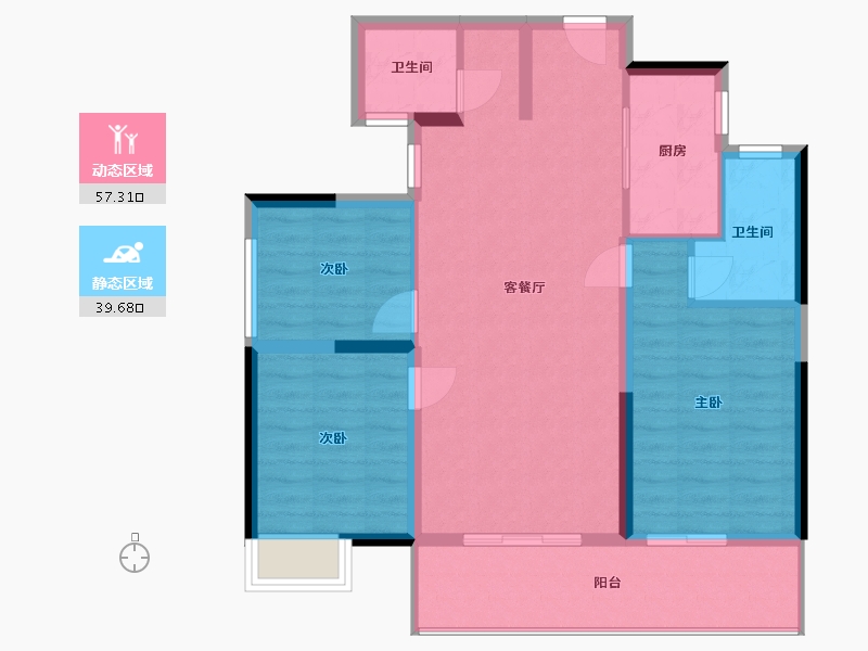 湖南省-长沙市-梦想枫林湾-120.00-户型库-动静分区