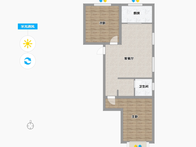 河北省-石家庄市-天鸿世家-68.00-户型库-采光通风